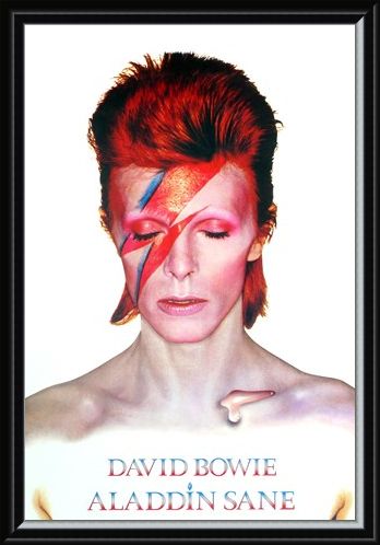 Framed Framed Aladdin Sane Album Cover Art 1973 - David Bowie Album Covers