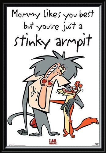 Framed Framed Stinky Armpit - I Am Weasel