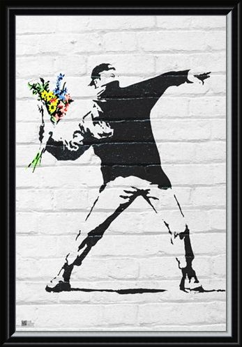Framed Framed Flower Bomber - Banksy