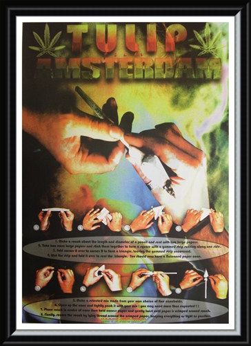 Framed Framed Happy Smokin' - Tulip from Amsterdam