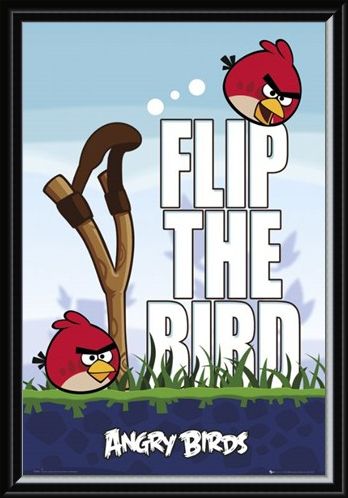 Framed Framed Flip the Bird - Angry Birds