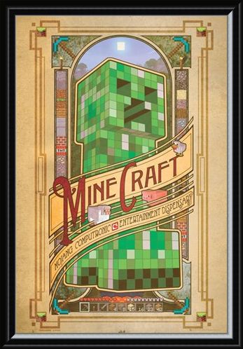 Framed Framed Mojang Computronic Entertainment Dispensary - Minecraft