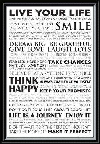 Framed Framed Dream Big - Think happy and Smile