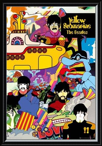 Framed Framed Yellow Submarine Collage - The Beatles