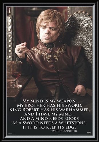 Framed Framed My Mind Is My Weapon - Game of Thrones