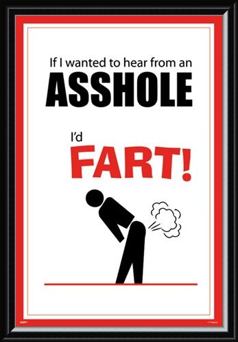 Framed Framed If I Wanted To Hear From An Asshole - I'd Fart