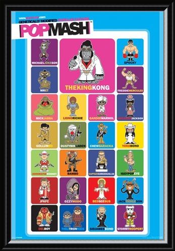 Framed Framed PopMash Characters - Genetically Modified Modern Culture