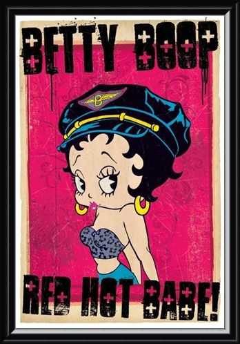 Framed Framed Red Hot Babe - Betty Boop