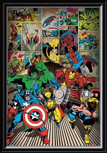 Framed Framed Here Come The Heroes - Marvel Comics