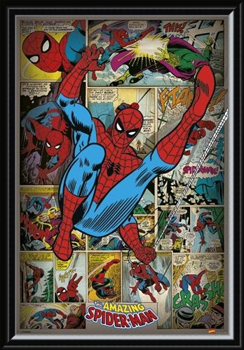 Framed Framed Retro Spiderman Compilation - Marvel Comics