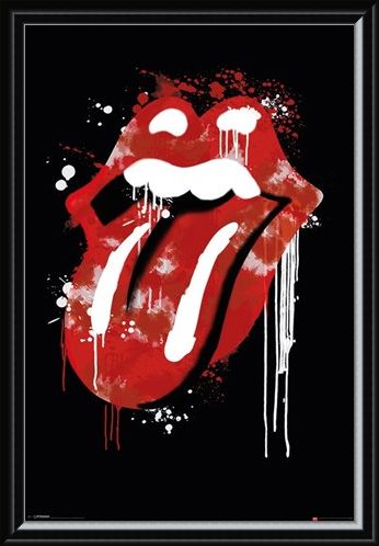 Framed Framed Graffiti Lips - The Rolling Stones