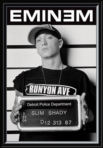 Framed Framed Slim Shady Mugshot - Eminem