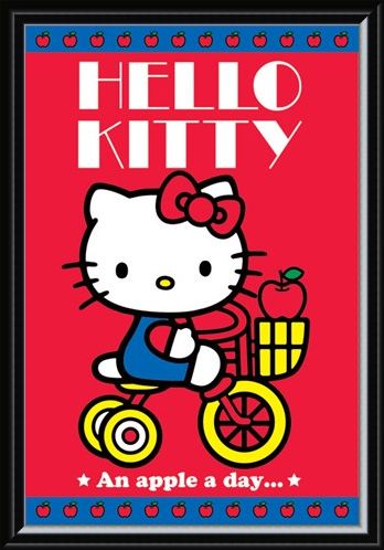 Framed Framed An Apple A Day - Hello Kitty