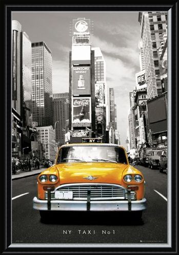 Framed Framed New York Taxi Number 1 - New York, USA