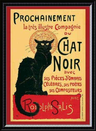 Framed Framed Tournee du Chat Noir (Turn of the Black Cat) - Theophile Alexandre Steinlen