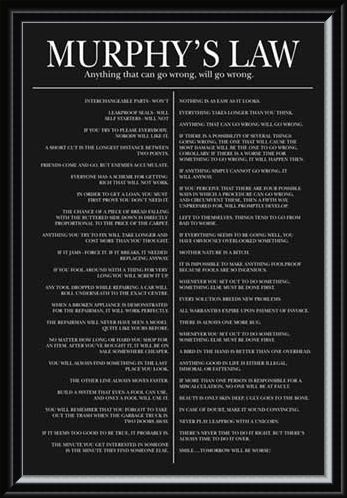 Framed Framed Murphy's Law - Anything that can go wrong, will go wrong