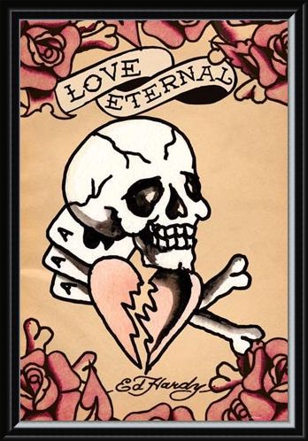 Framed Framed Love Eternal - Ed Hardy