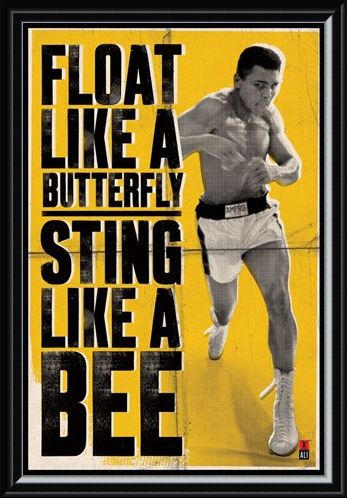 Framed Framed Float Like a Butterfly - Muhammad Ali