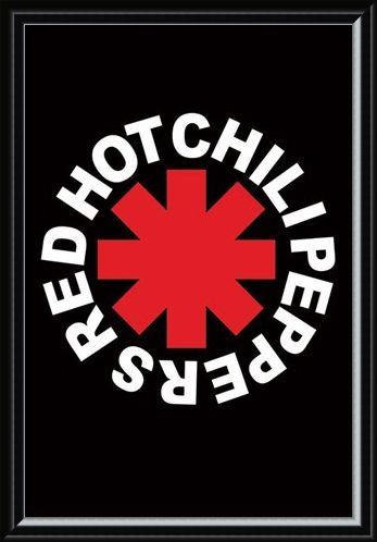 Framed Framed RHCP Logo - Red Hot Chilli Peppers