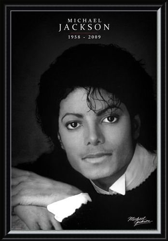 Framed Framed Black and White Portrait - Michael Jackson