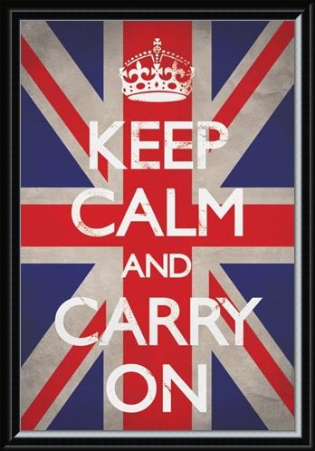Framed Framed Keep Calm Union Jack - Keep Calm and Carry On