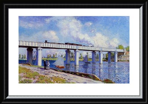 Framed Framed The Bridge at Argenteuil - Claude Monet