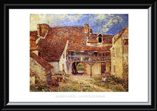 Framed Framed The Farmyard - Alfred Sisley