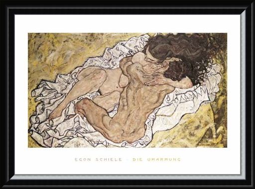 Framed Framed The Embrace (Lovers II), 1917 - Egon Schiele