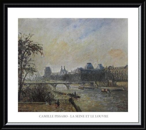 Framed Framed The Seine and The Louvre - Camille Pissaro