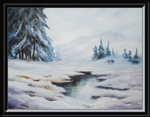 Framed Framed Winter in Comelico - B Gionola