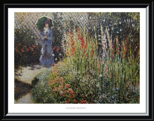 Framed Framed Gladioli - Claude Monet