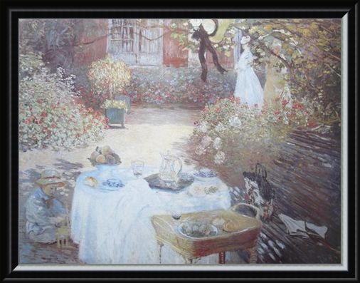 Framed Framed Lunch At Parigi - Claude Monet