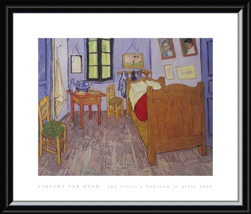 Framed Framed The Artist's Bedroom at Arles 1889 - Vincent Van Gogh