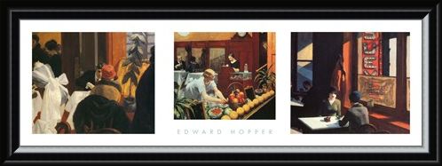 Framed Framed American Realism Triptych - Edward Hopper