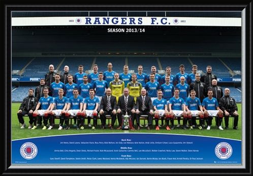 Framed Framed Team Photo 2013/14 - Rangers Football Club
