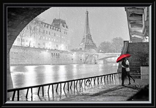 Framed Framed Parisian Kiss - Paris