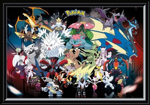 Framed Framed Mega Evolutions - Pokemon