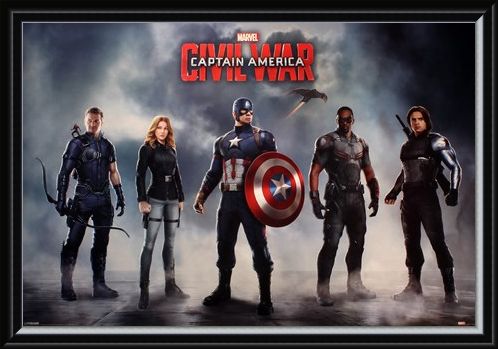 Framed Framed Team Stars and Stripes - Captain America Civil War
