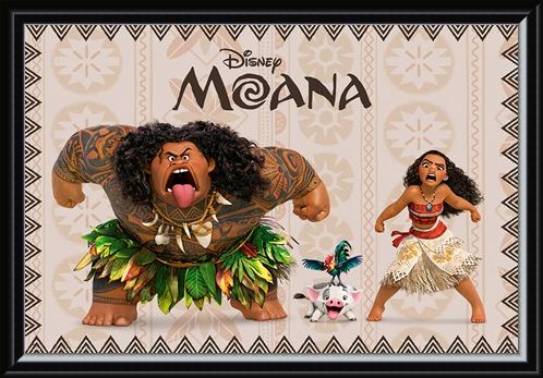 Framed Framed Moana and Maui - Moana
