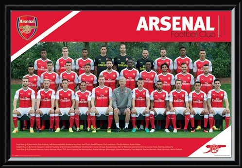Framed Framed Team Photo 2016/2017 - Arsenal FC