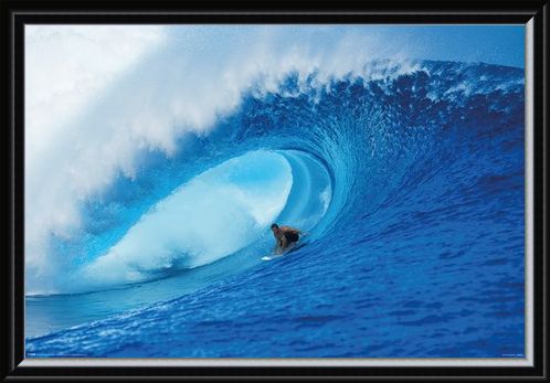 Framed Framed Riding The Wave - A Deep Blue View