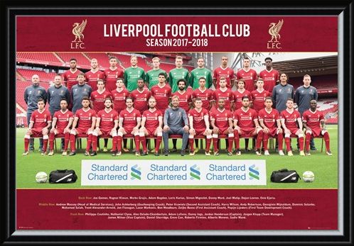 Framed Framed Photo 17-18 - Liverpool Team