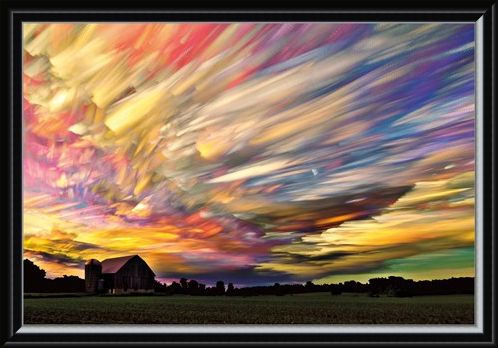Framed Framed Pastel Clouds - Sunset Spectrum