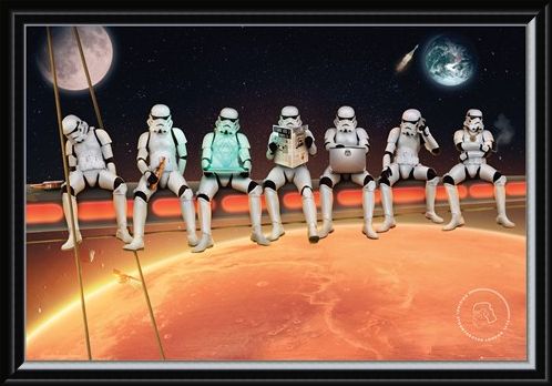 Framed Framed Stormtroopers On Girders - Lunch Break