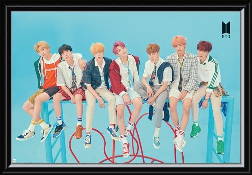 Framed Framed Blue - BTS K-Pop