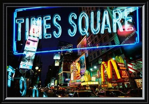 Framed Framed Neon Times Square - New York Night