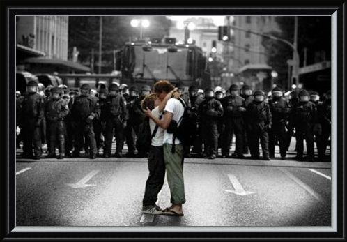 Framed Framed An Act of Defiance - Protest Kiss