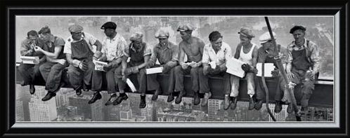 Framed Framed Men On A Girder Eating Lunch - New York City Collection