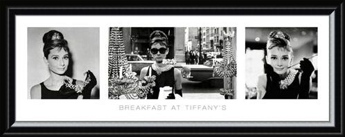 Framed Framed Breakfast At Tiffany's Tryptich - Audrey Hepburn