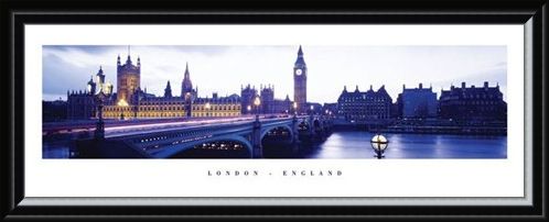 Framed Framed Dusk over Westminster - London